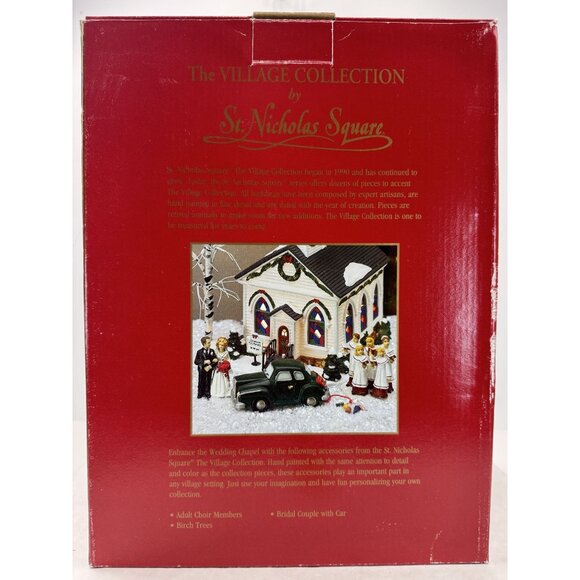 Vintage 2001 St Nicholas Square Wedding Chapel Lighted Christmas Village 9.75" - Picture 10 of 16